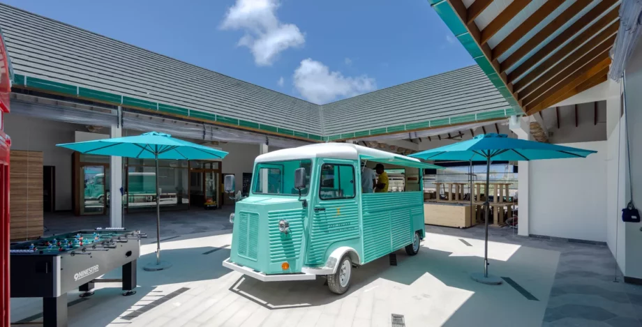 Foodtruck aux Maldives dans l'atoll de Malé nord